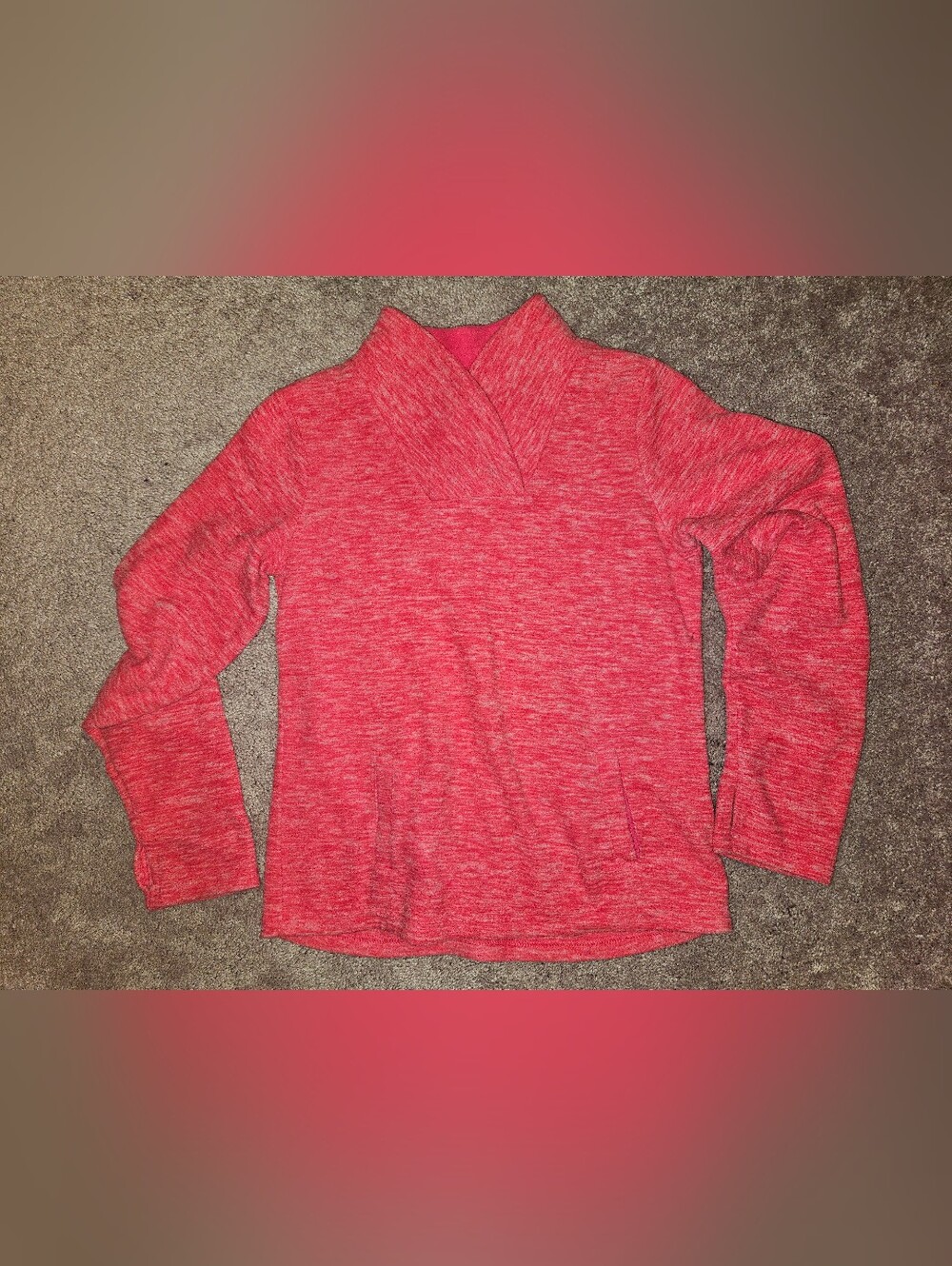 Hot Pink Fleece With Shawl Collar